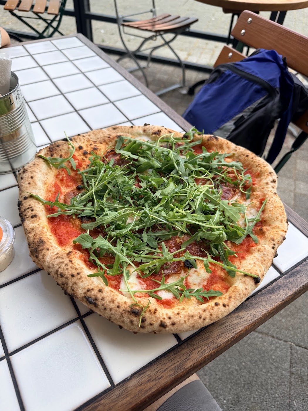 salami and rocket pizza